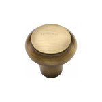 M Marcus Heritage Brass Edge Design Cupboard Knob 32mm 